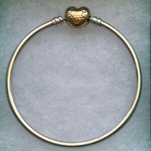 Pandora Bangle with pandora heart. Size small
